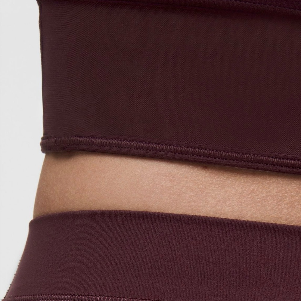 NWT Lululemon Nulu High-Neck Mesh-Hem Tank, B/C Cup in Goodnight Plum - Picture 5 of 8